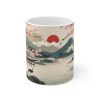 Vintage Japanese Cherry Blossom Art Mug - One Size