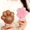 Set Of 2 Cherry Blossom Plastic Popsicle Mold With 2 Ice Cream Sticks - Purple Sakura