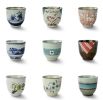 4Pcs Japanese Style Lovely Sakura Ceramic Teacups Small Straight Wine Glass 150ML - Default