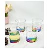 Oval Halo Acrylic Glasses Drinking Set of 4 DOF (12oz), Plastic Drinking Glasses, BPA Free Cocktail Glasses, Drinkware Set