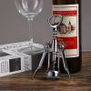 Wine Opener Stainless Steel Red Wine Opener Wing Type Metal Sommeliers Corkscrew Bottle Openers Corkscrews Wine Cork Remover - 1pcs