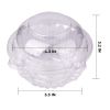 Individual Cupcake Boxes 100Pcs Plastic Container with Lid Dessert Containers with Lids Muffin Storage Container Plastic Cupcake Holder with Lid - Vik