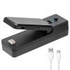 1pc 2 In 1 USB Chargable Mini Bag Sealer Heat Sealers With Cutter Knife Rechargeable Portable Sealer For Plastic Bag Food Storage - White