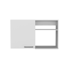 Alexandria 2 Piece Kitchen Set, Wall Cabinet + Utility Sink, White - as Pic