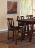 Dining Table 6x High Chairs 7pcs Counter Height Dining Set Walnut Finish Dining Room Furniture Transitional Style - as Pic