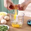 Manual Meat Grinder Vegetable Cutter Pound Garlic Artifact Shredder Baby Complementary Food Machine Hand Cut Pepper Capacity 520ml - Green
