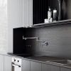 Pot Filler Faucet, Modern Brass Pot Filler Two-Attachment Wall Mount Folding Kitchen Pot Filler Swing Arm - as Pic
