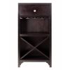Ancona Modular Wine Cabinet with One Drawer; Glass Rack; X Shelf - 92745