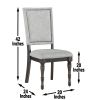 Linnett - 6 Piece Dining Set - Dark Gray - as Pic