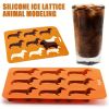 Ice Cube Silicone Tray Molds Trays Dog Mold Chocolate Dachshund Shaped Baking Candy Lid Jelly Mini Maker Fondant Puppy Release - Orange