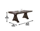 Adrian - 5 Piece Dining Set - Dark Brown - as Pic