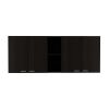 Luther 2 Piece Kitchen Set, Olimpo 150 Wall Cabinet + Salento Utility Sink With Cabinet, Black / White - as Pic