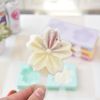 Set Of 2 Cherry Blossom Plastic Popsicle Mold With 2 Ice Cream Sticks - Purple Sakura