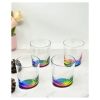 Oval Halo Acrylic Glasses Drinking Set of 4 DOF (12oz), Plastic Drinking Glasses, BPA Free Cocktail Glasses, Drinkware Set
