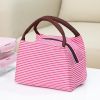 1pc Aluminum Foil Lunch Bag; Thick Insulation Bag; Large Capacity Student Lunch Bag; Portable Cold Storage Lunch Box Bag - Brown