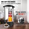 Commercial Coffee Urn 50 Cup Stainless Steel Coffee Dispenser Fast Brew
