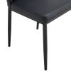 Faux Marble Dining Table Set with Convertible Base, Luxury Rectangular Kitchen Table for 6-8, Modern Black Faux Marble Dining Room Table with MDF Base