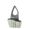 Adjustable Sink Drainer Kitchen Storage Rack Faucet Sponge Double Drainer Hanging Basket - Drainage Bag-green