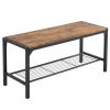 Dining Table Set for 4, Kitchen Table with 2 Chairs and a Bench, 4 Piece Kitchen Table Set for Small Space, Home Kitchen Bar Pub Apartment, Rustic Bro