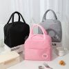 1pc Insulated Lunch Bag; Portable Large Capacity Waterproof Leakproof Reusable Lunch Tote Bag; For Travel Work School - Brown