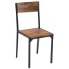 Dining Table Set for 4, Kitchen Table with 2 Chairs and a Bench, 4 Piece Kitchen Table Set for Small Space, Home Kitchen Bar Pub Apartment, Rustic Bro