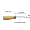 WONIU 4 Pack Stainless Steel Clam Oyster Pry Knife Opener With Wooden Handle and Protective Barrier - WONIU