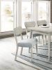 7pc Dining Set Natural Wood Grain Color Dining Table Rectangle Dining Table And Chairs Solid Rubber wood Dining Room Furniture - as Pic