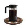 WILLART Wooden Tea Pot Trivet | Teapot Coaster; Table Decor; Accessory (Set of 2 Coasters) - 2-PC