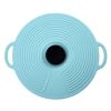 1pc Silicone Fresh-keeping Lid; Spill-proof; Leak-proof And Dust-proof Silicone Pot Lid; Cutlery Silicone Pot Lid - Nordic Pink