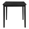 Counter Height 5pc Dining Set Table and Chairs Black/ Gray Upholstered Transitional Wooden Furniture Breakfast Kitchen Set - as Pic