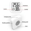 Mini LCD Digital Thermo-Hygrometer Humidity Temperature Measuring Air Comfort Indicator Thermometer Sensor Digital Moisture - white1
