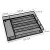 Black Kitchen Drawer Organizer, Walchoice Metal Mesh Silverware Organizer, Cutlery Holder Tray for Kitchen Drawers, 5 Compartment
