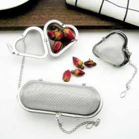 Stainless Steel Cooking Spices Infuser Fine Mesh Loose Tea Herbal Strainer Extended Chain Kitchen Seasoning Balls Outdoor Home Kitchen Accessories - H