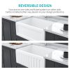 Farmhouse/Apron Front White Ceramic Kitchen Sink - as Pic