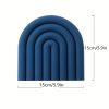 1pc Rainbow Silicone Heat Insulation Pad; Eco Friendly Soft Table Mat; Heat Resistant Silicone Trivets For Pots And Pans; Square Silicone Hot Pads - D