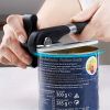 1pc Quick and Easy Stainless Steel Can Opener - Multifunctional Kitchen Gadget for Effortless Opening of Cans - Black
