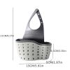 1 Pc Sink Sponge Rack; Sink Organizer Silicone Storage Box; Hangable Multifunctional Drainage Adjustable Shoulder Strap; Sponge Rack - Beige Color