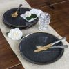 16-Piece Burns Speckled Stoneware Dinnerware Set, Black