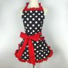 Retro Polka Dot Aprons For Women Girls, Waitress Chef, For