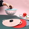 1pc Silicone Fresh-keeping Lid; Spill-proof; Leak-proof And Dust-proof Silicone Pot Lid; Cutlery Silicone Pot Lid - Nordic Green
