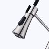 Commercial Modern Single Handle Spring High Arc Kitchen Faucet Brushed Nickel - as Pic