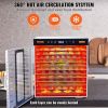 Food Dehydrator Machine, 10 Stainless Steel Trays, 1000W Electric Food Dryer with Digital Adjustable Timer & Temperature for Jerky, Herb, Meat,