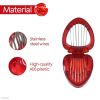 Strawberry Slicer Kitchen Gadget Cute Cutter with Stainless Steel Wires Strawberry Kitchen Fruit Slicer for Kids - Vikrom