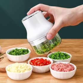 Household Small Electric Garlic Masher; Garlic Chopper; Wireless Vegetable Mincer; Portable Mini Food Processor; Kitchen Gadgets - Green