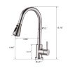 Pull Down Kitchen Faucet with Sprayer Stainless Steel Brushed Nickel - as Pic