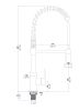 Single Handle Pull Down Sprayer Kitchen Sink Faucet - as Pic