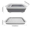 Dish Drying Rack; Foldable Dish Rack For Kitchen Counter; Large Dish Drainers Utensil Holder For Soup Bowls; Dinner Plates - Grey White Drying Rack