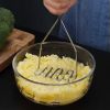 Stainless Steel Manual Potato Press; Baby Food Masher; Wavy Potato Press; Kitchen Gadgets - Round Hole Potato Press