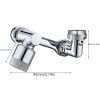 1pc New Universal 1080¬∞ Rotation Extender Faucet Aerator; Plastic Splash Filter; Kitchen Washbasin Faucets Bubbler Nozzle Robotic Arm - One Mode 720