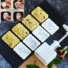 4 Stamps Moon Cake Mold Bean Paste Cake Mold Plastic DIY Baking Mold Plum Blossoms Orchid Bamboo